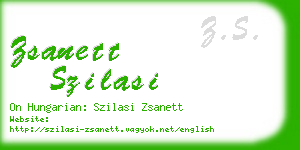 zsanett szilasi business card